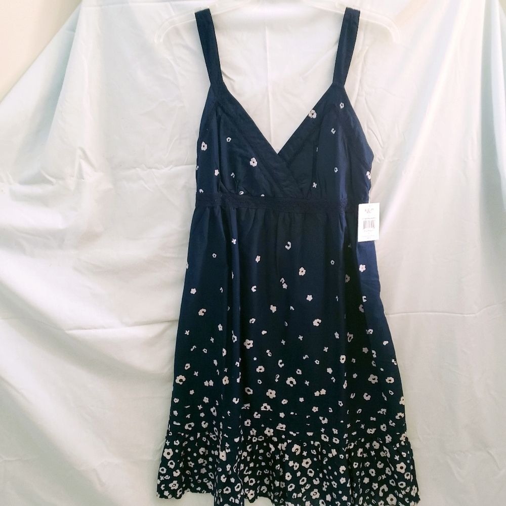 💙G&M Lily woven navy blue Sundress NWT